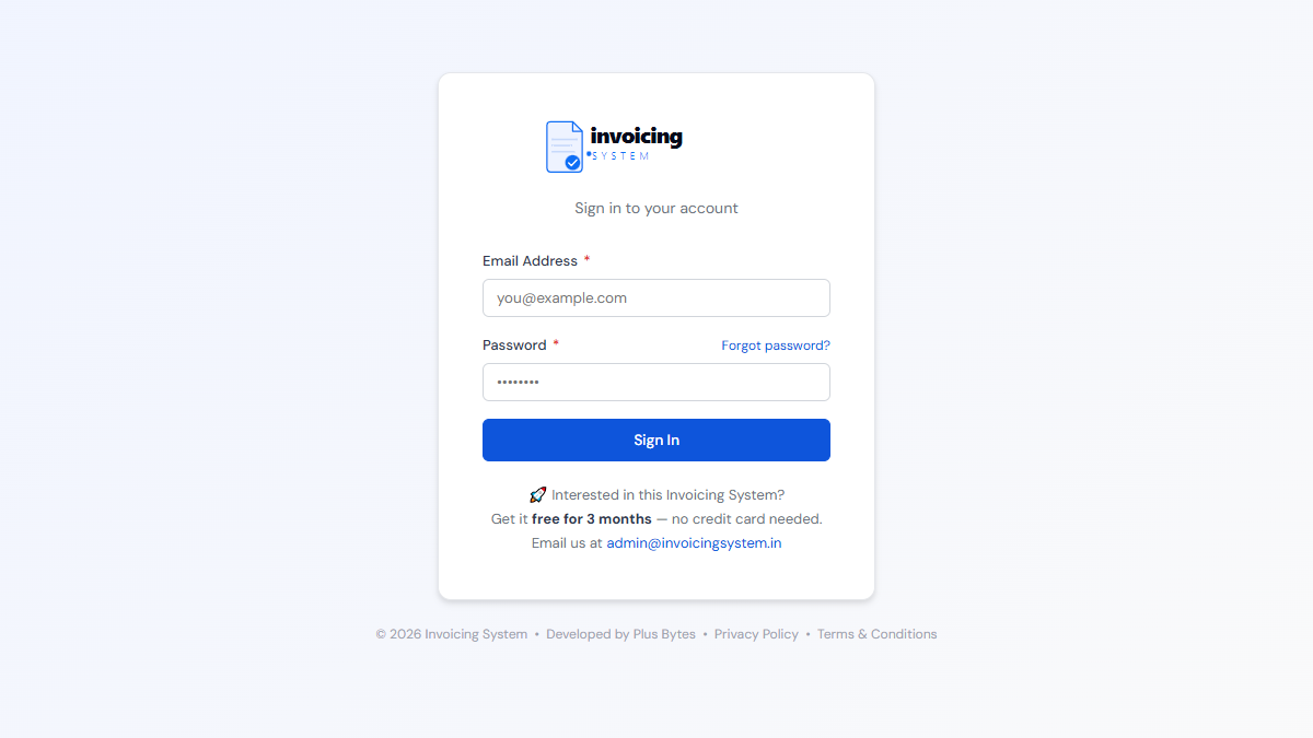 Login Screen
