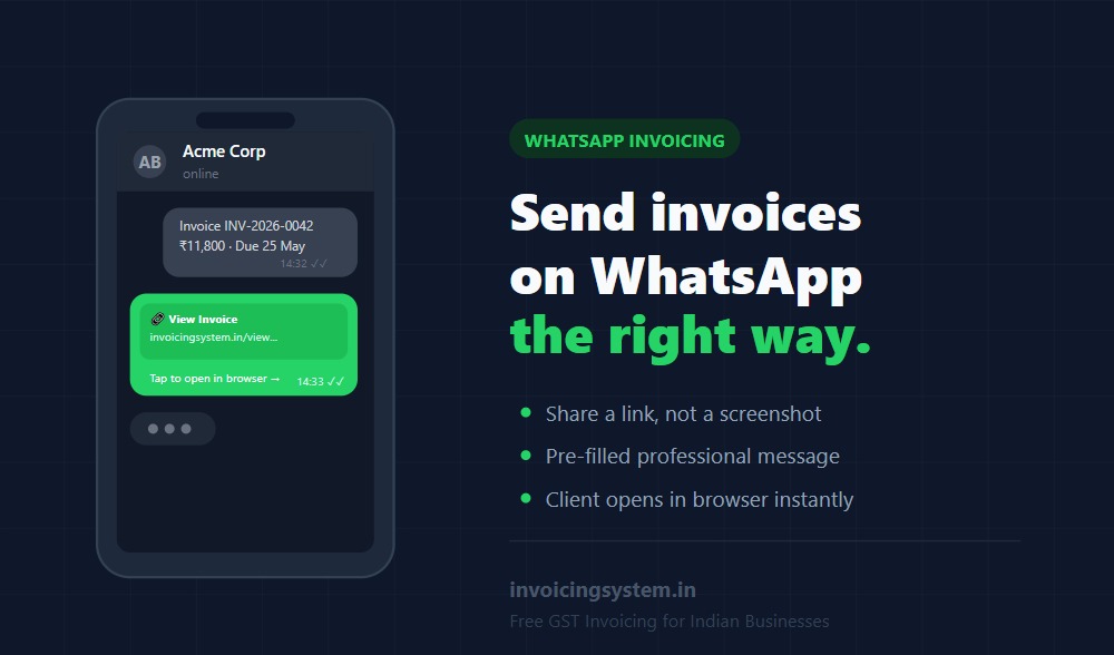 whatsapp invoice sharing done right